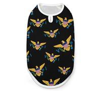 Flag of U.S. Virgin Islands Dog Shirt for Dogs & Cats Soft Breathable Pet Vest T Shirt Lightweight Dog Tank Top L