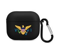 Flag of U.S. Virgin Islands Headphone & Earphone Cases Compatible with Airpod 3 Scratch-Resistant TPU Protective Cover with Keychain