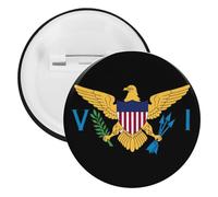 Flag of U.S. Virgin Islands Novelty Buttons & Pins Lightweight Tinplate Lapel Badges Brooches Jewelry Gifts
