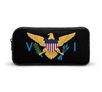 Flag of U.S. Virgin Islands Pencil Case Large Capacity Pen Pouch Office Supplies Organizer Portable Makeup Bag for Travel