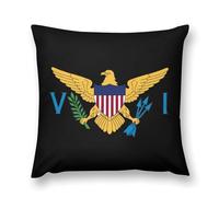 Flag of U.S. Virgin Islands Plush Pillowcases Soft Throw Pillow Covers Body Cushion Protective Case for Sofa Car Home Decor 24 "x24 "