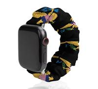 Flag of U.S. Virgin Islands Smartwatch Replacement Band Compatible with IWatch Soft Elastic Wristbands Watch Strap 38mm/40mm