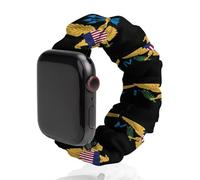 Flag of U.S. Virgin Islands Smartwatch Replacement Band Compatible with IWatch Soft Elastic Wristbands Watch Strap 38mm/40mm