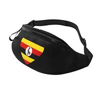 Flag of Uganda Heart Casual Fanny Pack Men's and Women's Leisure Sports Waist Bag Sports Day Exercise Gift