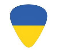 Flag of Ukraine 12 Pack Guitar Picks Plectrums,4 pieces in each of 3 sizes, Suitable for a wide range of stringed instruments