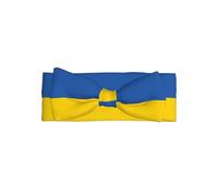 Flag of Ukraine Adorable Baby Bow Headband Soft and Stretchy Infant Hair Accessory for 0-6 Months Baby Showers soft skin-friendly elastic