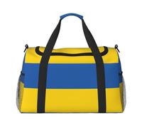 Flag Of Ukraine Foldable Travel Duffel Bag Tote Carry On Luggage Bag For Weekend Getaways, For Spontaneous Trips, Black, One Size, Black, One Size