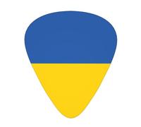 Flag of Ukraine Guitar picks, 12 pieces per pack, 3 different thicknesses, suitable for guitar, bass, ukulele and other instruments.