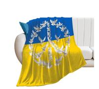 Flag of Ukraine Peace Soft Flannel Blanket 250g Large Bed Blankets Lightweight Carpet for Sofa Couch Bed 30"*40"（76 * 100cm）