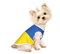 Flag of Ukraine Pet Breathable Sleeveless T-shirt M for Small Dogs and Cats Soft, Lightweight, Stylish