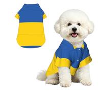 Flag of Ukraine Pet Hawaiian Shirt - Soft Peach Skin Button-Down top, Casual Beach Style Medium