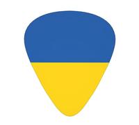 Flag of Ukraine print Celluloid Guitar Plectrums for Acoustic Guitar Bass,Guitar Picks with Organizer Box