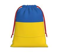 Flag of Ukraine Print Christmas Drawstring Bags,Wedding Party Gifts wrapping bag,DIY Craft,Xmas,Presents