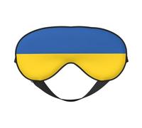 Flag of Ukraine Print Eye Mask,Soft Blackout Blindfold Eye Cover for Women Men Full Night's Sleep,Travel