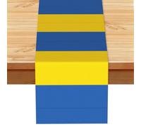 Flag of Ukraine Print Linen Like Table Runner for Dining Table, Coffee Table and Home Party Decoration