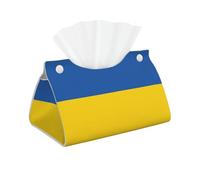 Flag Of Ukraine Print Oblong Tissue Box Holder Cover For Home Bathroom And Kitchen Living Room Office