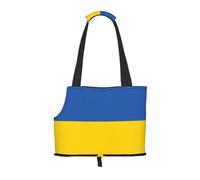 Flag of Ukraine Printed pet shoulder bag for going out - small dog and cat dual-purpose shoulder bag