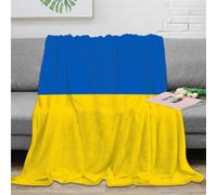 Flag of Ukraine Sherpa Blanket National Flag Print Fleece Throw Blanket for Sofa Bed Couch Adult 3D Fuzzy Blanket Gift Plush Blanket Room Decor 40x50inch(100x130cm)