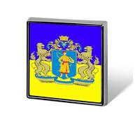 Flag of Ukraine Square Brooch Pin Lapel Pins Tie Suit Dress Accessories Wedding Birthday For Men Women