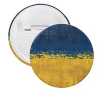 Flag of Ukraine Weaving Pattern Round Lapel Pin Badges Backpack Pins Brooch for Hats Clothing Decorations 12PCS