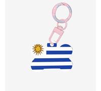 Flag of Uruguay Dog Tags Bone-Shaped Pet Tag,Acrylic Pet ID Tags Durable and Stylish,Perfect for Small to Large Pets