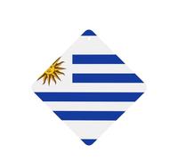 Flag Of Uruguay Pattern Car Air Fresheners 6 Pcs Square Hanging Aromatherapy Tablets Scented Fresheners For Bedroom Bathroom