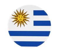 Flag of Uruguay Print Round Mousepad, Rubber Base Computer Mousepad for Laptop, Desktop and Gaming