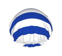 Flag of Uruguay Women's shower cap, waterproof, reusable, with washable elastic cord, suitable for long hair and braids, ideal for showering.