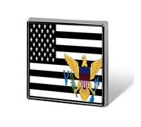 Flag of US Virgin Islands Round Brooch Pin Lapel Pins Tie Suit Dress Accessories Wedding Birthday for Men Women