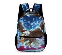Flag of USA Bald Ea-gles Adult Backpack Printed Cute Laptop Bag | Large Capacity,Printed Casual Work Bag