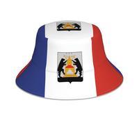 Flag of Veliky Novgorod Bucket Hat Summer Beach Sun Hat Fisherman Hat Wide Brim Outdoor Sun Hat Black