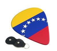Flag Of Venezuela 6 Pack Guitar Picks With Holder, Personalized Guitar Plectrums Non-Slip Portable Ukulele Bass Picks 0.71mm For Acoustic Guitar Lovers Gifts