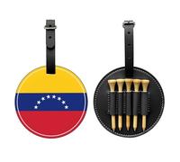 Flag of Venezuela Black Printed golf tee storage bag - portable design, easy to organize tee, Black, One Size