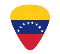 Flag of Venezuela Guitar picks in thin, medium, and thick sizes, 12-piece set, suitable for electric guitar and various instruments