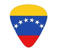 Flag Of Venezuela Guitar Picks, Premium Celluloid Picks For Enhanced Playability And Tone.
