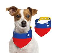 Flag of Venezuela Pet Scarf Dog Bandanas Spring Summer Soft Cotton Puppy Scarfs Adjustable Accessories for Small Medium Large Girl Boy Pup Large