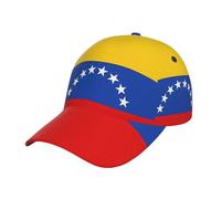 Flag of Venezuela Print Classic Baseball Cap Adjustable Fashion Curved Brim Dad Hat, for Men's/Women's Sport Hat Black