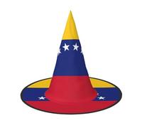 Flag Of Venezuela Print Teens Adults Halloween Witch Hat Unisex Cap For Wide Brim Carnivals Party Accessory