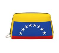 Flag of Venezuela Print Travel Makeup Bag Large Cosmetic Bag, 3 Internal Organizer Pockets for Essentials