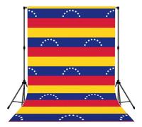 Flag of Venezuela Printed Photography Background, Reinforced Stitched Edge Cloth, Smooth Backdrop for Portraits