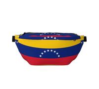 Flag of Venezuela Printed waist bag with large capacity and double pockets, suitable for travel and sports.