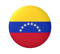 Flag Of Venezuela Printing 6cm Round Tinplate Badge Single Side Printed Perfect For Personal Style Decoration And Gift Giving