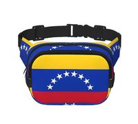 Flag of Venezuela Unisex Adjustable Waist Square Double Layer Waist Pack for Outdoor Activities Travelling Running Hiking