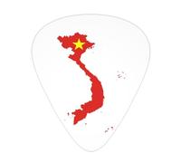 Flag Of Vietnam Map Guitar Picks Plectrums For Guitar Bass 12 Pack