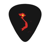 Flag Of Vietnam Map Guitar Picks Plectrums For Guitar Bass 12 Pack