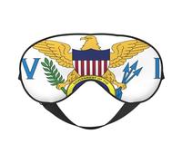 Flag of Virgin Islands 1 Flag of Virgin Islands Sleep Masks Adjustable Strap Soft Eye Mask for Women Men Travel Work Home