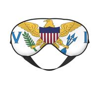 Flag of Virgin Islands 12 Flag of Virgin Islands Sleep Masks Adjustable Strap Soft Eye Mask for Women Men Travel Work Home