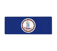 Flag of Virginia Gaming Desk Mat, Wide Surface Desk Pad for Keyboard, Mouse and Improved Gaming Stability