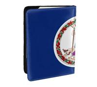 Flag of Virginia Print Passport Holder Cover Wallet Passport Cover, Passport Wallet Case for Cards and Documents