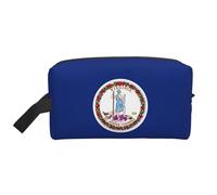 Flag of Virginia Print Toiletry Bag for Women Travel Toiletry Bag, Spacious Capacity Cosmetic Bag for Men